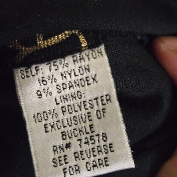 Cache Vintage Y2K Black Gold Metallic Crackle Giraffe Print Sheath Dress Size 8 - Picture 6 of 6